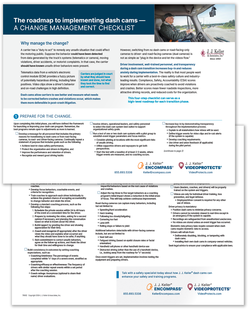 Change Management Checklist document